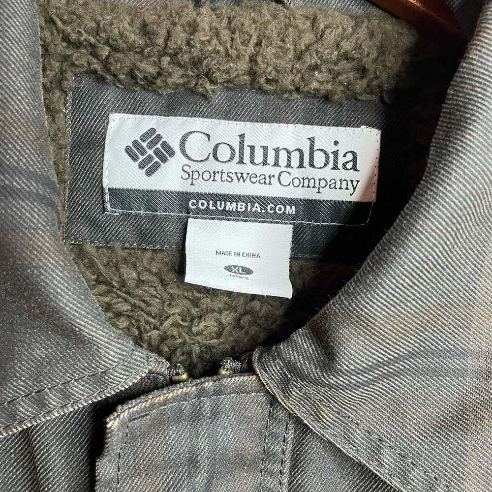 Columbia Men's Brown Plaid Sherpa Lined Utility Field Chore Jacket Size XL - Picture 2 of 8